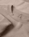 Detail image of fabric of Reversible Plush Sweatshirt in Toffee