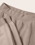 Detail image of fabric of Reversible Plush Jogger in Toffee