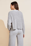 Recycled Sweater Cropped Cardigan - Heather Grey