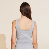 Eberjey Recycled Sweater Cropped Tank - Heather Grey