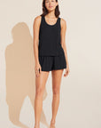 Model wears Gisele TENCEL™ Modal Everyday Relaxed Short in Black.