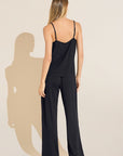 Model wears Gisele TENCEL™ Modal Cami & Pant PJ Set in Black.