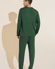 Model wears Henry TENCEL™ Modal Long PJ Set in Forest Green.