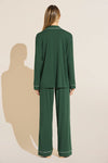 Gisele TENCEL™ Modal Long PJ Set - Forest Green/Ivory