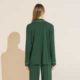 Eberjey Gisele TENCEL™ Modal Long PJ Set - Forest Green/Ivory