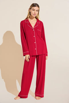 Gisele TENCEL™ Modal Long PJ Set - Haute Red/Ivory - Eberjey