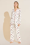 Gisele Printed TENCEL™ Modal Long PJ Set - Holiday Scribble Multi/Haute Red