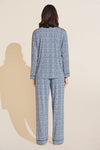 Gisele Printed TENCEL™ Modal Long PJ Set - Leopard Spot/Nightshadow Blue
