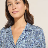 Eberjey Gisele Printed TENCEL™ Modal Long PJ Set - Leopard Spot/Nightshadow Blue