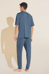 Henry TENCEL™ Modal Short Sleeve & Pant PJ Set - Coastal Blue