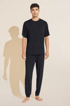 Henry TENCEL™ Modal Short Sleeve & Pant PJ Set - Black