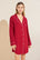 Model in Gisele Sleepshirt in Haute Red/Ivory 