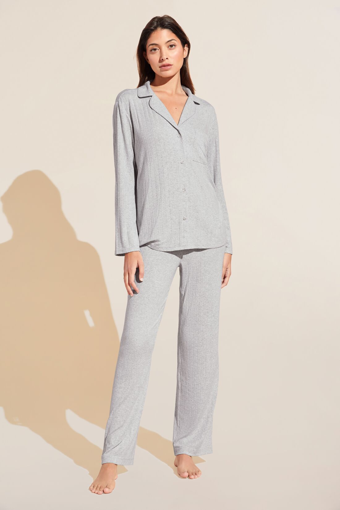 EBERJEY + NET SUSTAIN Gisele piped stretch-TENCEL™ Modal pajama