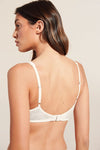 Soft Stretch Recycled Lace Plunge Bralette - Ivory