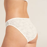 Eberjey Soft Stretch Recycled Lace High Leg Brief - Ivory