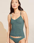 Model wears Soft Stretch Recycled Lace Cami in Agave.