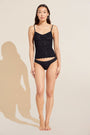 Model wears Soft Stretch Recycled Lace Cami in Black.