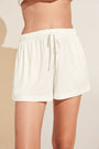 Model wears Gisele TENCEL™ Modal Everyday Relaxed Short in Ivory.