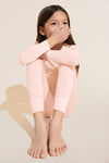Kids TENCEL™ Modal Unisex Long PJ Set - Petal Pink/Ivory