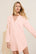 Model wears Gisele TENCEL™ Modal Sleepshirt in petal pink/ivory.