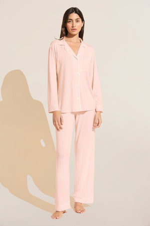 Gisele TENCEL™ Modal Long PJ Set - Petal Pink/Ivory