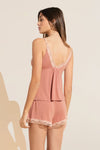 Flora TENCEL™ Modal Cami & Short PJ Set - Rouge Pink/Rose