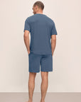 Model wears Henry TENCEL™ Modal Short PJ Set in Coastal Blue.