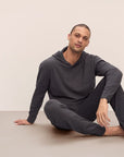 Model wears Men's Recycled Boucle Jogger in Graphite.