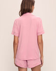 Back image of model wearing Gisele TENCEL™ Modal Relaxed Short PJ Set in Rose Quartz/Petal Pink