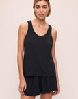 Model wears Gisele TENCEL™ Modal Everyday Tank in black.