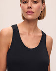 Model wears Gisele TENCEL™ Modal Everyday Tank in black.