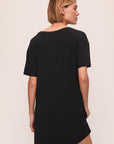 Model wears Gisele TENCEL™ Modal Everyday Short Sleeve Sleepshirt in black.