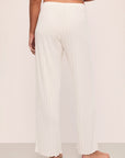 Model is wearing Pointelle Pant in Ivory