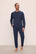 Model is wearing Henry TENCEL™ Modal Long Sleeve Crew PJ Set in Navy