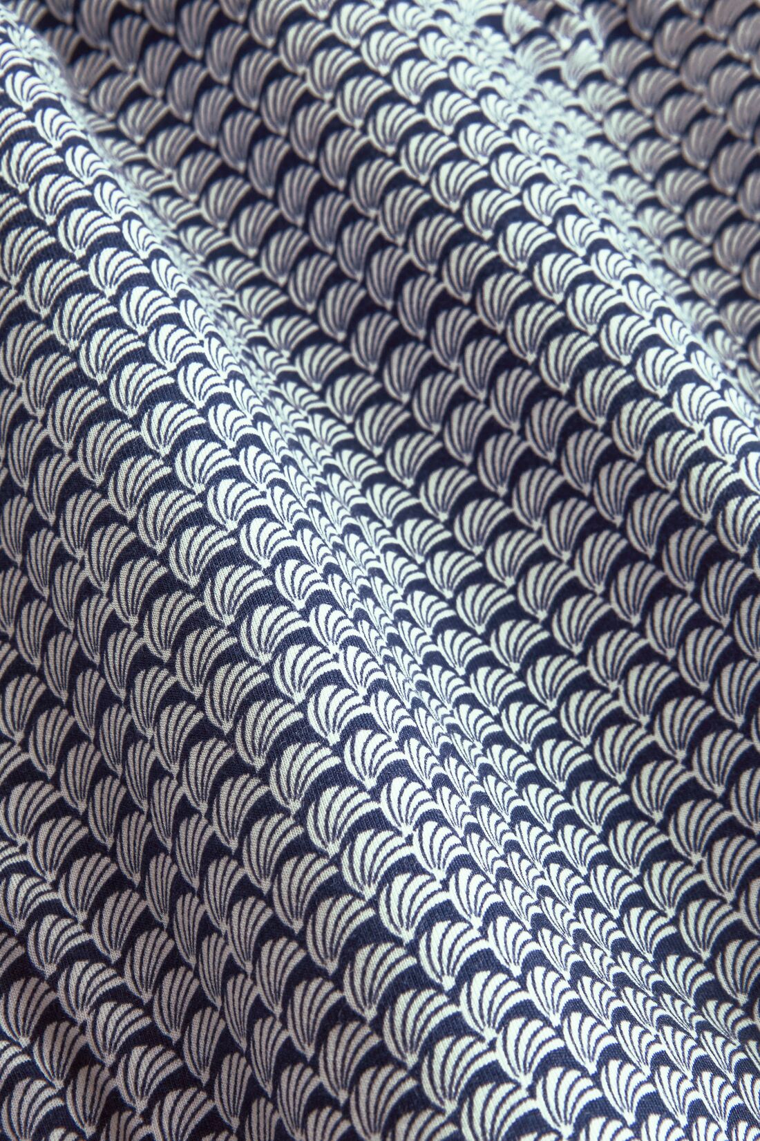 Fabric detail shot of TENCEL Modal in Seashell Navy.Navy
