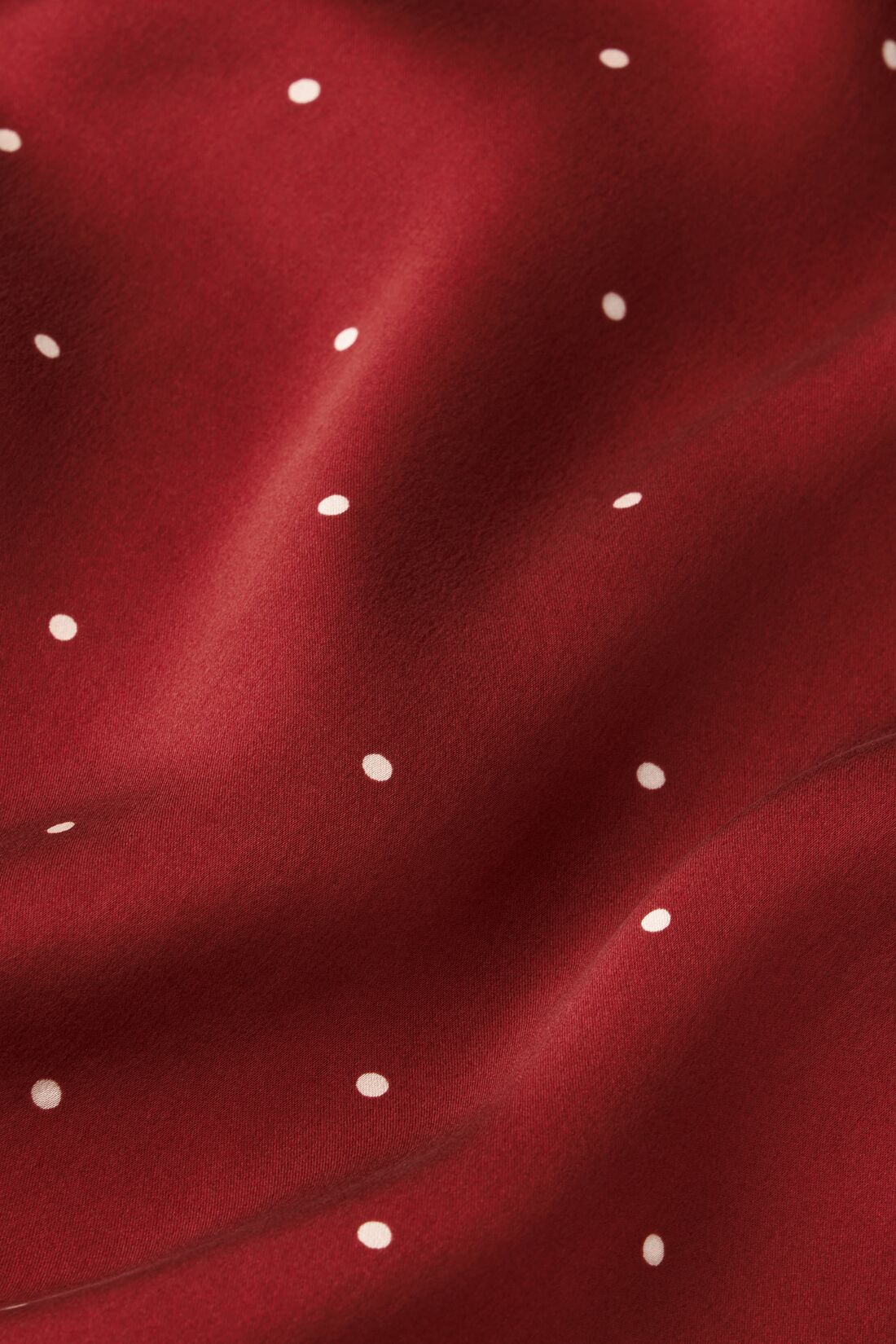 fabric detail shot of Washable silk merlot dots