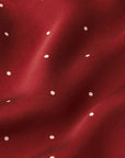 fabric detail shot of Washable silk merlot dots