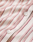 Fabric detail short of Inez Washable Silk Printed Long PJ Set in Brushstroke Misty Rose/Misty Rose