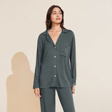 Eberjey Gisele TENCEL™ Modal Rib Long PJ Set - Kelp