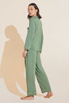 Gisele TENCEL™ Modal Long PJ Set - Mineral Green/Ivory