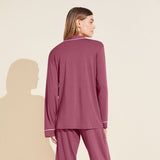 Eberjey Gisele TENCEL™ Modal Long PJ Set - Raspberry/Ivory