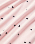 Image of little heart sorbet pink/black print