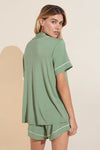 Gisele TENCEL™ Modal Relaxed Short PJ Set - Mineral Green/Ivory