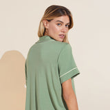Eberjey Gisele TENCEL™ Modal Relaxed Short PJ Set - Mineral Green/Ivory
