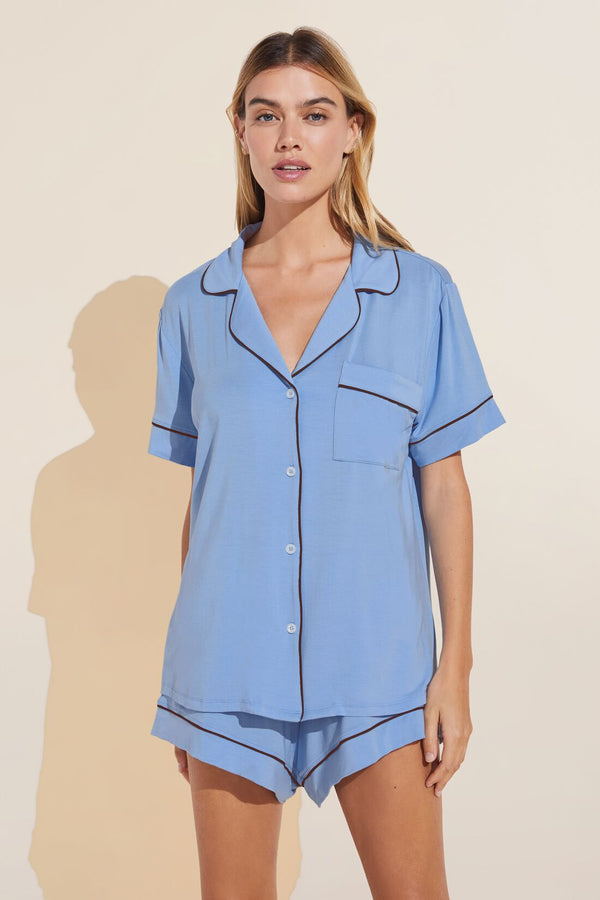 Gisele TENCEL™ Modal Relaxed Short PJ Set - Vista Blue/Java