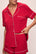 Model wears the Gisele TENCEL™ Modal Relaxed Short PJ Set in Haute Red/Ivory.