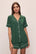 Model wears Gisele Printed TENCEL™ Modal Relaxed Short PJ Set in Winterpine Forest Green/Ivory.