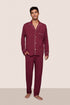 Model is wearing William TENCEL™ Modal Long PJ Set  in Bordeaux/Ivory