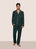 Model is wearing William TENCEL™ Modal Long PJ Set  in Pine/Ivory