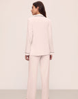 Model wears Gisele TENCEL™ Modal Long PJ Set in Sorbet Pink/Black